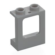 Window 1 x 2 x 2 Plane, Hollow Studs, Single Hole Top and Bottom for Glass (Light Bluish Gray)