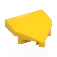 Brick Wedged, Curved 2 x 2 with Stud Notches (Yellow)