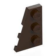Wedge Plate 3 x 2 Left (Dark Brown)