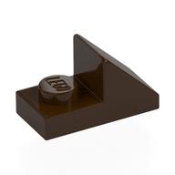 Brick Sloped 45° 2 x 1 with 2/3 Cutout [New Version] (Dark Brown)