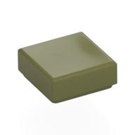 Tile 1 x 1 with Groove (Olive Green)