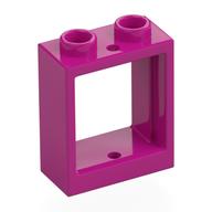Window 1 x 2 x 2 Flat Front (Magenta)