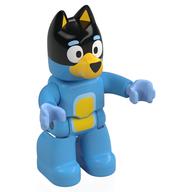 Duplo Figure Dog Large with Dark Blue Head, Bright Light Yellow Chest (Bandit) (Medium Blue)