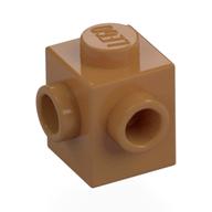 Brick Special 1 x 1 with Studs on 2 Adjacent Sides (Medium Nougat)