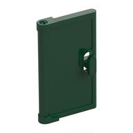 Door for Window Frame 1 x 4 x 3, Semicircular Handle Holes on Back (Dark Green)