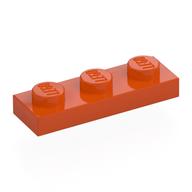 Plate 1 x 3 (Reddish Orange)