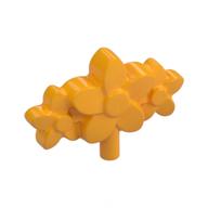 Headwear Accessory Flowers with Small Pin (Bright Light Orange)