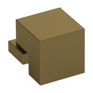 Minifig Head Special, Cube with Rear Ledge [Plain] (Metallic Gold)