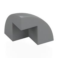 Brick Round Corner, Curved 2 x 2 x 1 2/3 Quarter Dome with 1 Cutout (Light Bluish Gray)