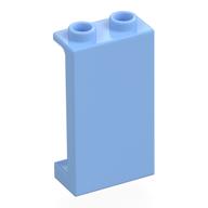 Panel 1 x 2 x 3 [Side Supports / Hollow Studs] (Bright Light Blue)