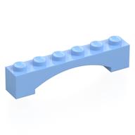 Brick Arch 1 x 6 Raised Arch (Bright Light Blue)
