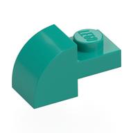 Brick Curved 1 x 2 x 1 with Curved Top (Dark Turquoise)