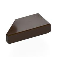 Tile 1 x 2 with Stud Notch Right (Dark Brown)