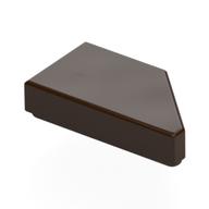 Tile 1 x 2 with Stud Notch Left (Dark Brown)