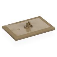 Tile Special 6 x 4 with Beveled Edges and 5mm Pin (Train Bogie Plate) (Dark Tan)