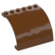Panel 6 x 5 x 3 1/3 Curved Top (Reddish Brown)