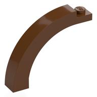 Brick Arch 1 x 5 x 3 1/3 Curved Top (Reddish Brown)