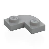 Plate Round Corner 2 x 2 with 1 x 1 Cutout (Light Bluish Gray)