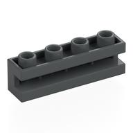 Brick Special 1 x 4 with Groove (Dark Bluish Gray)