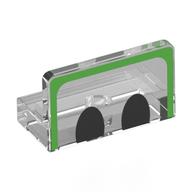 Panel 1 x 2 x 1 with Bright Green Border, Black Eyes Print (Trans-Clear)