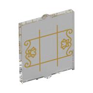Glass for Window 1 x 2 x 2 Flat with Gold Window Lines Print (Trans-Clear)
