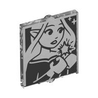 Glass for Window 1 x 2 x 2 Flat with Elves Mini-doll, Stars Print (Trans-Clear)