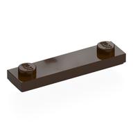 Plate Special 1 x 4 with 2 Studs with Groove [New Underside] (Dark Brown)
