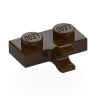 Plate Special 1 x 2 with Clip Horizontal on Side (Dark Brown)