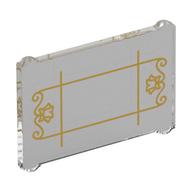 Glass for Window 1 x 3 x 2 with Gold Window Lines Print (Trans-Clear)