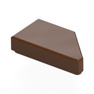 Tile 1 x 2 with Stud Notch Left (Reddish Brown)