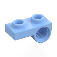 Plate Special 1 x 2 with Pin Hole Underneath (Bright Light Blue)