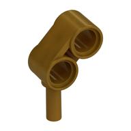 Technic Pin Connector Double with Bar [2 Holes] (Pearl Gold)