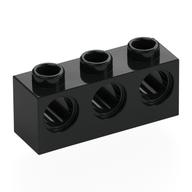 Technic Brick 1 x 3 [3 Pin Holes] (Black)