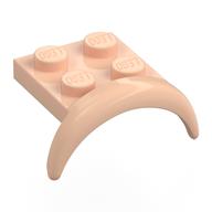 Wheel Arch, Mudguard 2 x 3 x 1 1/3 with 2 x 2 Plate (Light Nougat)