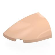 Brick Round, Curved Double 3 x 2 Beveled with Stud Notch Left (Light Nougat)