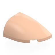 Brick Round, Curved Double 3 x 2 Beveled with Stud Notch Right (Light Nougat)