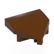 Brick Wedged, Curved 2 x 2 with Stud Notches (Reddish Brown)
