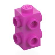Brick Special 1 x 1 x 1 2/3 with 6 Studs on 3 Sides (Dark Pink)