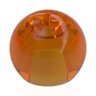 Helmet Round Sphere with Small Hole (Trans-Orange)
