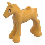 Animal, Horse / Foal with Brown Eyes Print (Ochre Yellow)