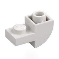 Brick Curved Inverted 1 x 2 with 1 x 1 Cutouts (White)