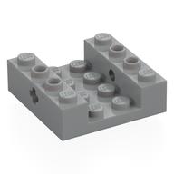 Brick Special 4 x 4 with Axle Holes, 2 x 4 Recessed Center (Light Bluish Gray)