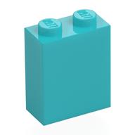 Brick 1 x 2 x 2 with Inside Stud Holder (Medium Azure)