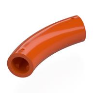Brick Round 1 x 1 D. Tube with 45° Elbow and Axle Holes (Crossholes) at Each End (Reddish Orange)