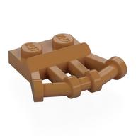 Plate Special 1 x 2 with Angled Handles on Side (Medium Nougat)