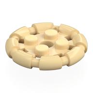 Plate Special 2 x 2 with Bar Frame Round (Tan)