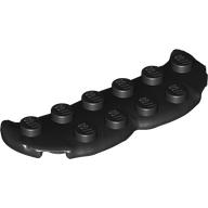 Plate Special 2 x 6 with Luigi Mustache Shape (Black)