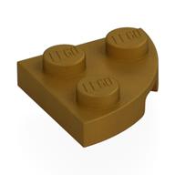 Plate Round Corner 2 x 2 (Pearl Gold)