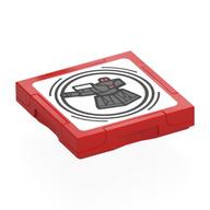 Tile Special 2 x 2 with SMART Tag with Cannon Tower Print (Red)