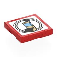 Tile Special 2 x 2 with SMART Tag with Communication Station Print (Red)
